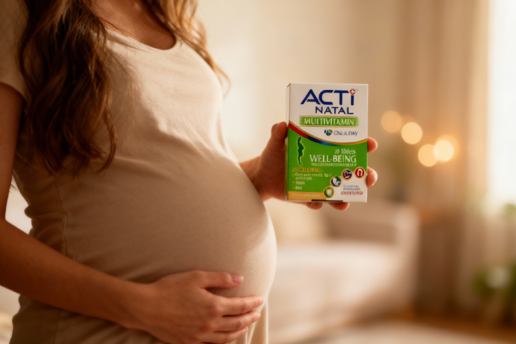 عوارض قرص اکتی ناتال در بارداری - زن باردار با مکمل